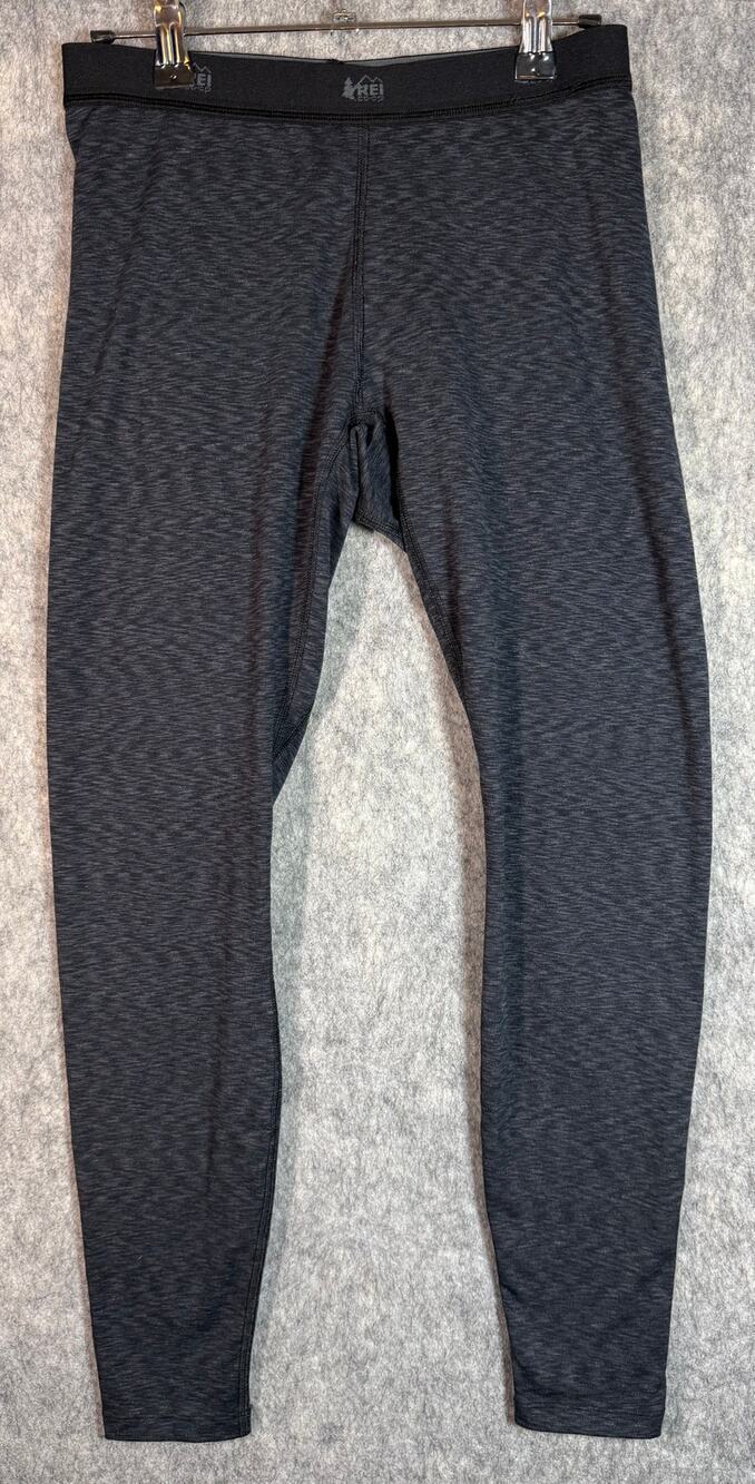 REI Co-Cop Womens XSmall Petite Base Layer Pants Black Gray Leggings Hiking